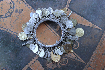 NEW! Fully Loaded Expandable Bracelet with 88 Silver and Gold Antique French, European & American Religious Medals & Crosses