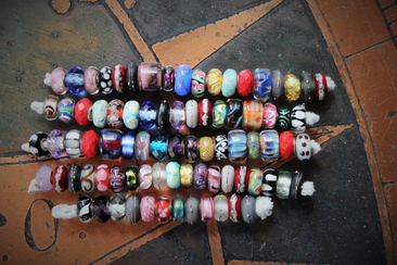 Extraordinary Lampwork Bead Collection- 83 Sterling, Crystal, and Glass Beads in an amazing array of Colors & Designs!