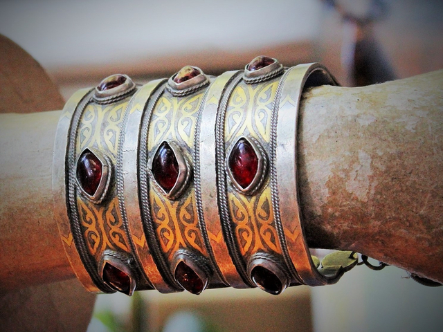 The Presence of God Wide Cuff Bracelet w/Amazing Gypsy Cuff,Antique & Vintage Medals and Drops,Beaded Banjara Tassel,Faceted Quartz Point & More!