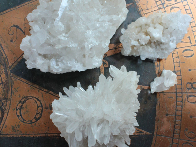 Clear Rock Quartz Cluster Collection 