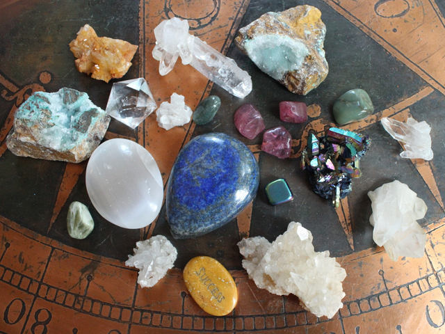 Gemstone Collection with Amazing Large Lapis Lazuli Stone, Aura Crystal Cluster, Blue Calcite, Selenite, "Success" Stone and More!